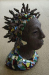 Set van 4 cortenstaal met masker 